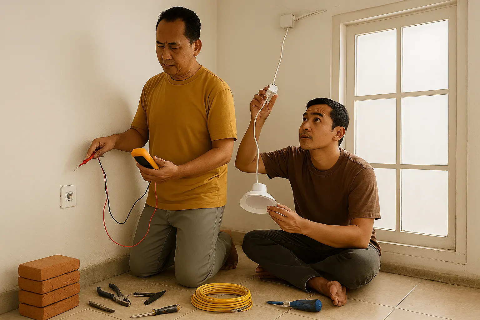 pemasangan listrik & pencahayaan